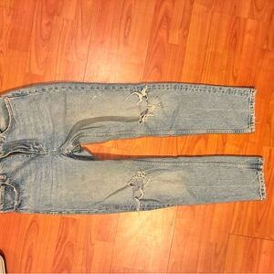 Distressed Light Blue Jeans